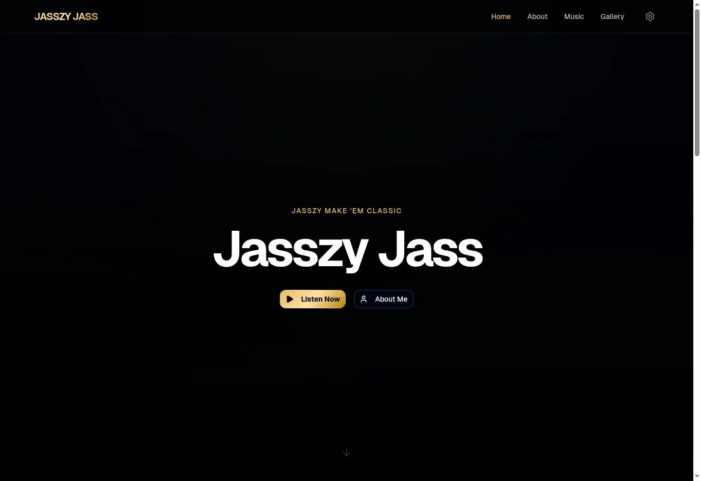 Jasszy Jass gospel artist website homepage
